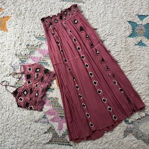 O’Neill Kristen dusty rose maxi skirt & tank set